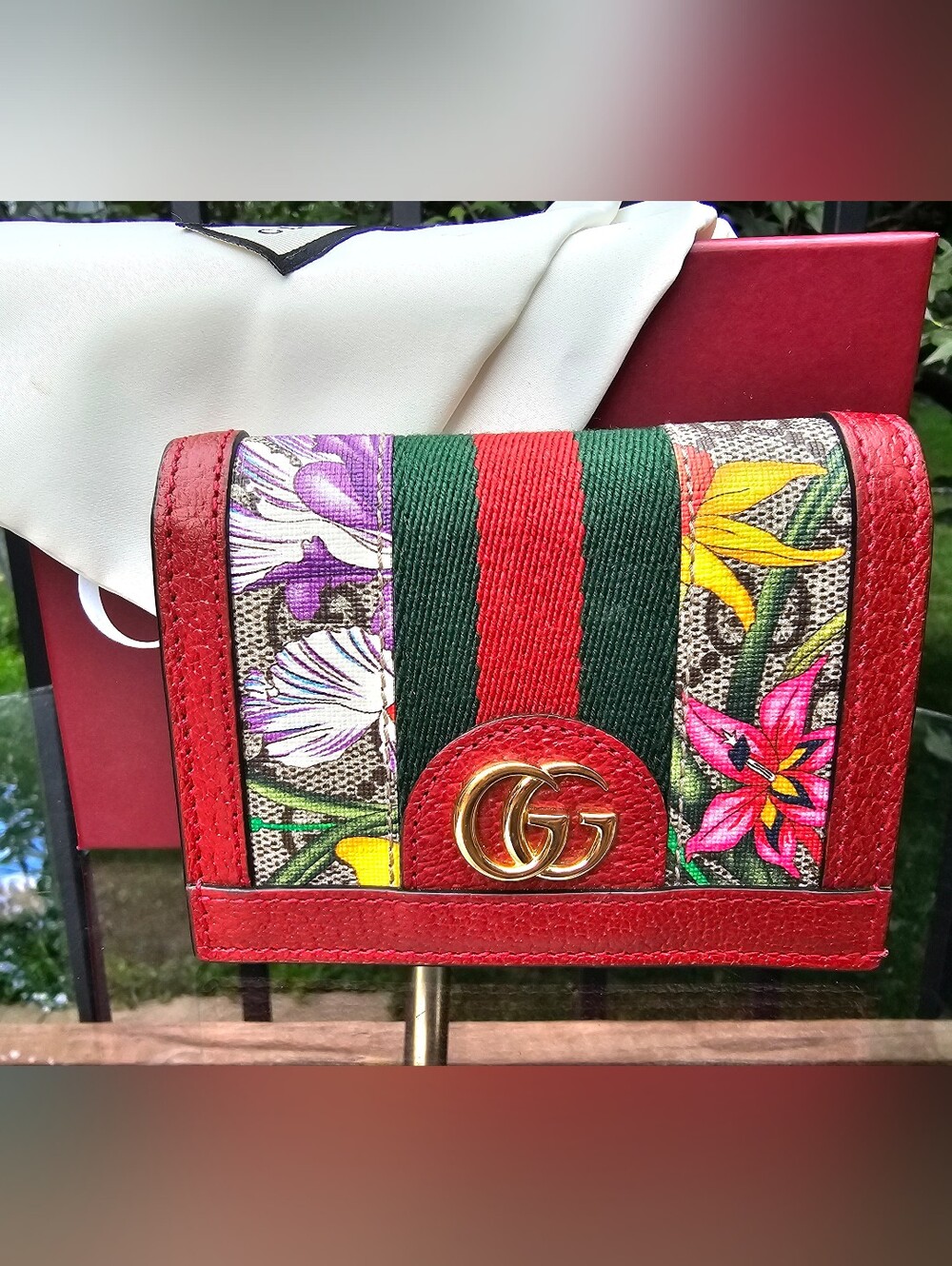 Gucci Flora Red Compact Wallet